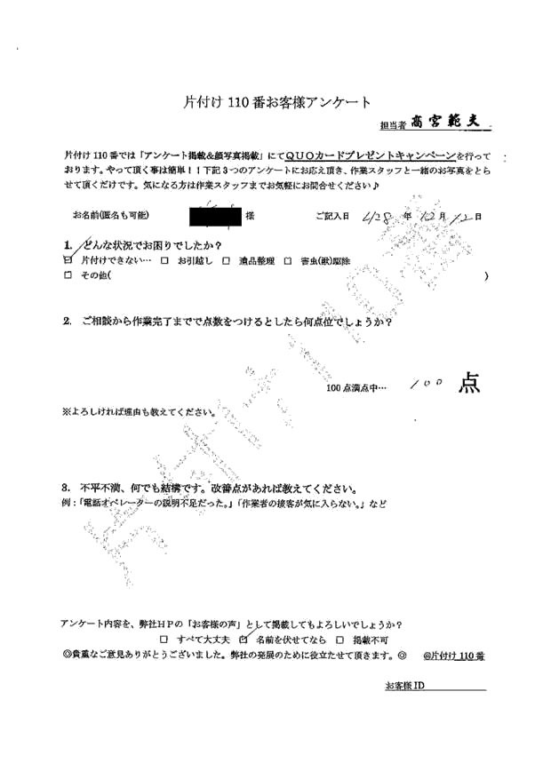 広島市・50代男性/匿名希望様